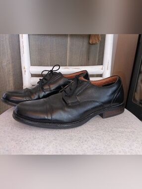 🖤 Dockers Black Cap Toe Dress Shoes – Size 12